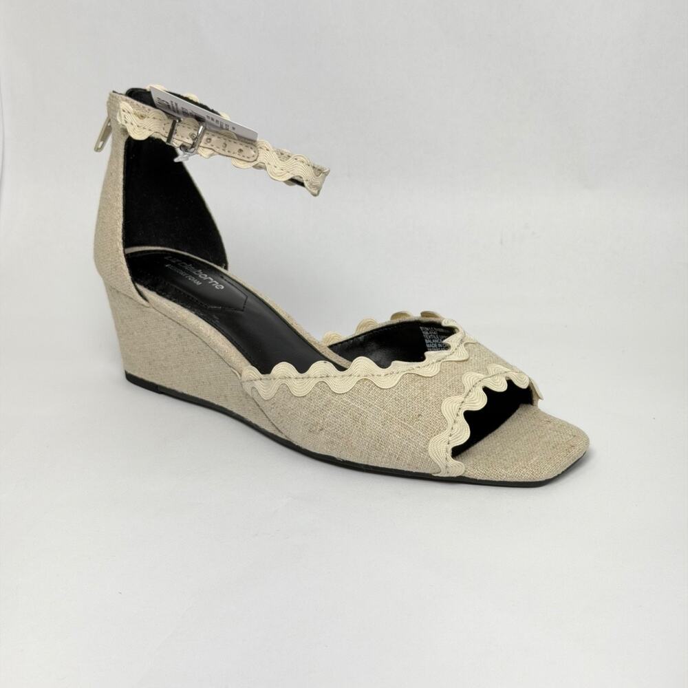 Liz Claiborne Babbler Womens Sand Wedge Sandals Ankle Strap Memory Foam 8.5M